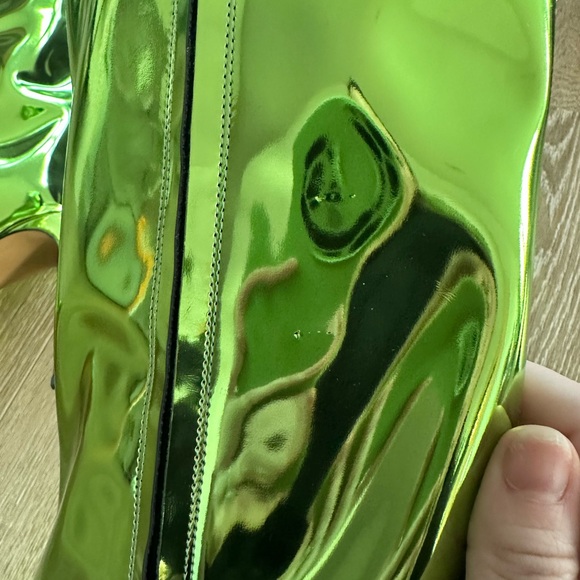 ALEXANDRE VAUTHIER TALL METALLIC BOOTS IN GREEN SIZE IT40 - Picture 9 of 10